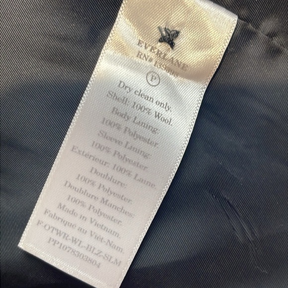 Everlane Wool Single Button Blazer Jacket Size 2 - Picture 5 of 9